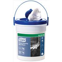 Hand Cleaning Wet Wipe Bucket, 58 Wipes, 10-3/5" x 10-3/5" MAS Chibougamau