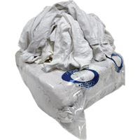 Wiping Rags, Cotton/Fleece, White, 25 lbs. MAS Chibougamau