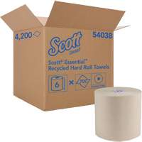 Essuie-mains bruns en fibres recycl&eacute;es &agrave; 100 % &agrave; enroulement serr&eacute; Essential, 1 pli, Standard, 700' lo MAS Chibougamau
