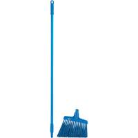 Angle Broom Head with Handle, X-Coarse Bristles, 12", Polyester, Blue MAS Chibougamau