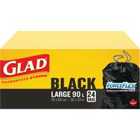 Sacs &agrave; ordures 90 L, R&eacute;gulier, 30" la x 33" lo, Noir MAS Chibougamau