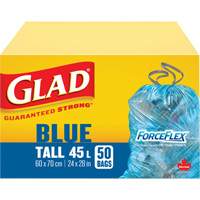 45L Recycling Bags, Regular, 24" W x 28" L, Blue MAS Chibougamau