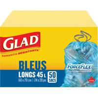 45L Recycling Bags, Regular, 24" W x 28" L, Blue MAS Chibougamau