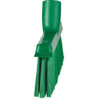 Dustpan Broom with Angled Thread, Medium Bristles, 10", Polyester, Green MAS Chibougamau