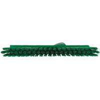 Dustpan Broom with Angled Thread, Medium Bristles, 10", Polyester, Green MAS Chibougamau
