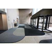 Supreme Knob Entrance Matting, Wiper/Scraper, 3-1/2' x 6' x 7/16", Charcoal MAS Chibougamau