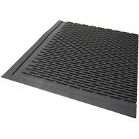 Tapis dext&eacute;rieur, Caoutchouc, Grattoir Type, Motif Plein, 3' x 5', Noir MAS Chibougamau