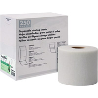 TrapEze&reg; Single Roll Disposable Dusting Sheets, Polyester, White MAS Chibougamau