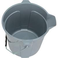 Seau rond avec bec verseur, Capacit&eacute; de 2,64 gal. US (10,57 pintes), Gris MAS Chibougamau