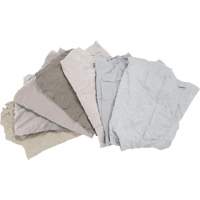 Recycled Material Wiping Rags, Cotton, White, 25 lbs. MAS Chibougamau