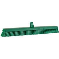Heavy-Duty Push Broom, Fine/Stiff Bristles, 24", Green MAS Chibougamau