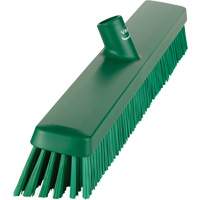 Heavy-Duty Push Broom, Fine/Stiff Bristles, 24", Green MAS Chibougamau
