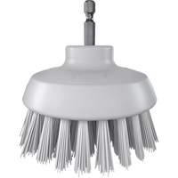 Brosse ronde HyDrive pour perceuse, Soies Tr&egrave;s ferme, Longueur de 3-1/10", Blanc MAS Chibougamau