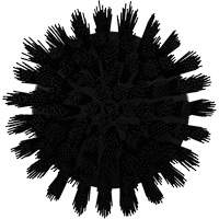 Brosse ronde HyDrive pour perceuse, Soies Tr&egrave;s ferme, Longueur de 3-1/10", Noir MAS Chibougamau