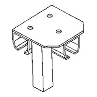 Floor Mount Curtain Partition Connector MAS Chibougamau