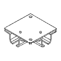 Ceiling Mount Curtain Partition 90° Corner Connector MAS Chibougamau
