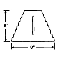 Wheel Chock, 9" x 8" x 6", Black MAS Chibougamau