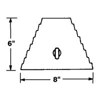 Wheel Chock, 9" x 8" x 6", Black MAS Chibougamau