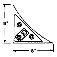 Wheel Chock, 8" x 8" x 8", Black MAS Chibougamau
