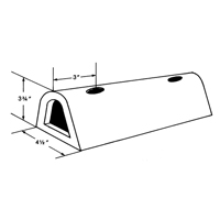 D&eacute;fenses de quai en caoutchouc refoul&eacute;, Caoutchouc, 4-1/2" la x 12" lo x 3-3/4" p MAS Chibougamau