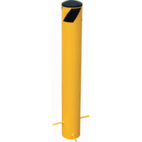 Pour-In-Place Bollards, Steel, 42-1/2" H x 5-9/16" W, Yellow MAS Chibougamau