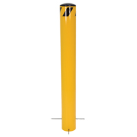Pour-In-Place Bollards, Steel, 36-1/2" H x 5-9/16" W, Yellow MAS Chibougamau