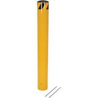 Pour-In-Place Bollards, Steel, 48-1/2" H x 5-9/16" W, Yellow MAS Chibougamau