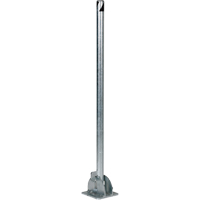 Fold-Down Bollards, Steel, 42" H x 1-3/4" W, Silver MAS Chibougamau