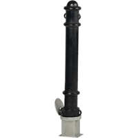 Removable Ornamental Bollards, Steel, 40" H x 4-1/2" W, Black MAS Chibougamau