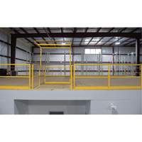 Barri&egrave;re de s&eacute;curit&eacute; pour mezzanine, 68-1/2" lo x 42" ha, 80-1/16" &eacute;lev&eacute;e, Jaune MAS Chibougamau