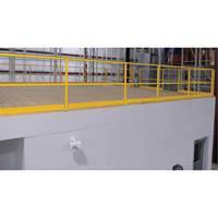 Barri&egrave;re de s&eacute;curit&eacute; pour mezzanine, 68-1/2" lo x 42" ha, 80-1/16" &eacute;lev&eacute;e, Jaune MAS Chibougamau
