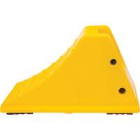 Wheel Chocks with Rubber Tread, Polyurethane, Yellow, 11-1/4" W x 21" D x 12-1/4" H MAS Chibougamau