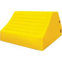 165 Ton Large Equipment Wheel Chock with Handle & Hole, Urethane, Yellow MAS Chibougamau