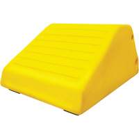 255 Ton Large Equipment Wheel Chock with Handle & Hole, Urethane, Yellow MAS Chibougamau