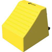 Checkers Safety Heavy-Duty Ultra Class Mining Wheel Chock, HDPE, Yellow, 14-1/2" W x 17-1/2" D x 16" H MAS Chibougamau