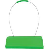 Checkers Safety SafeRay  Aircraft Wheel Chock with Ergonomic Cable Handle, Urethane, Fluorescent Green, 24" W x 8" D x 6" H MAS Chibougamau