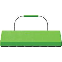 Checkers Safety SafeRay  Aircraft Wheel Chock with Cable Handle & Rubber Pad, Urethane, Fluorescent Green, 24" W x 8" D x 6" H MAS Chibougamau