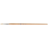 Pure White Bristle Round Marking Paint Brush, 3/16" Brush Width, White China, Wood Handle MAS Chibougamau