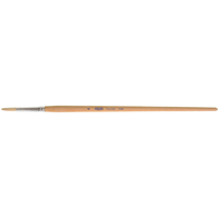 Pure White Bristle Round Marking Paint Brush, 7/32" Brush Width, White China, Wood Handle MAS Chibougamau