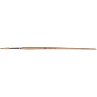 Pure White Bristle Round Marking Paint Brush, 9/32" Brush Width, White China, Wood Handle MAS Chibougamau