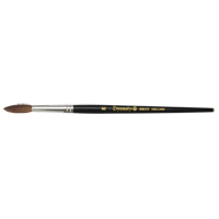 Black Pointed Bristle Artist Brush, 5.7 mm Brush Width, Camel Hair, Wood Handle MAS Chibougamau