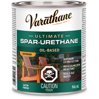 Rev&ecirc;tement &agrave; fini diamant pour bois Varathane, 946 ml, Transparent, Satin MAS Chibougamau