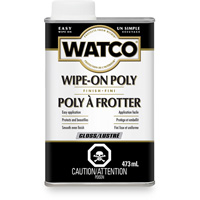 Teinture &agrave; essuyage en poly Watco, 473 ml, Transparent, Brillant MAS Chibougamau