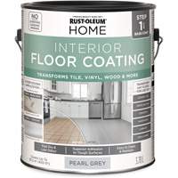 Home Interior Floor Coating System Base Coat, 3.78 L, Water-Based, Very Flat, Grey MAS Chibougamau