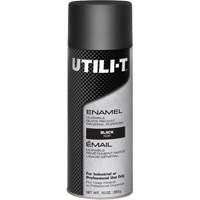 Peinture-&eacute;mail en a&eacute;rosol polyvalent UTILI-T, Noir, Brillant, 10 oz/283 g, Canette a&eacute;rosol MAS Chibougamau