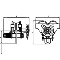 Chariots ajustables, 1000 lb (0,5 tonne) Capacit&eacute;, 2-11/16" - 5-1/4" MAS Chibougamau