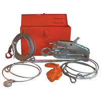 Palan &agrave; c&acirc;ble d'acier Tirfor TU17 en ensemble de r&eacute;cup&eacute;ration, Diam&egrave;tre du fil 5/16", Capacit&eacute; 2000  lb (1 tonne) MAS Chibougamau