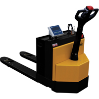 Fully Powered Electric Pallet Truck With  Scale, 4500 lbs. Cap., 48" L x 30.25" W MAS Chibougamau