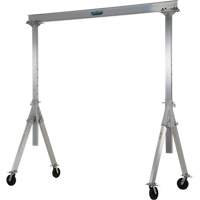 Grue-portique ajustable en aluminium, 8' lo, Capacit&eacute; 2000 lb (1 tonne) MAS Chibougamau
