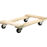 Wood Dollies - Medium-Duty, Polyolefin Wheels, 900 lbs. Capacity, 18" W x 24" D x 7" H MAS Chibougamau